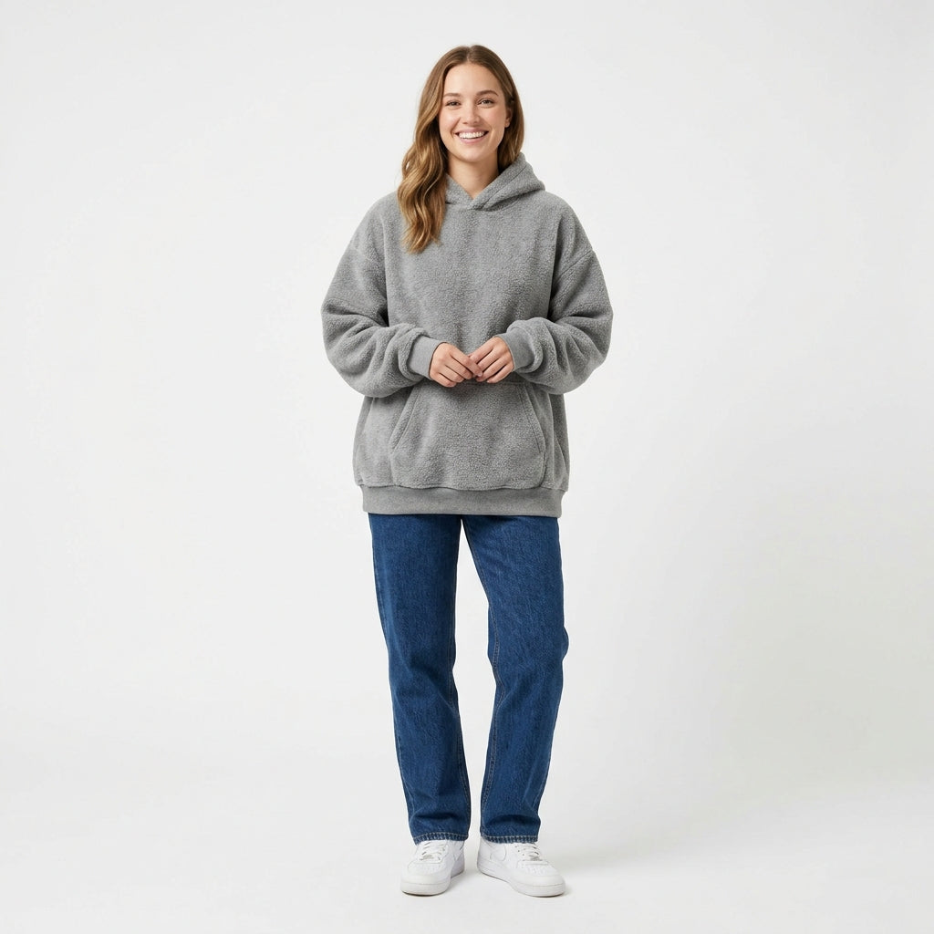 Cozy Fleece Pullover Hoodie – Perfect Comfort in Every Season