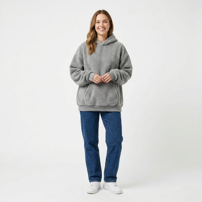 Cozy Fleece Pullover Hoodie – Perfect Comfort in Every Season
